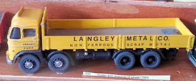 Foden S20 Pritsche 8 Rad 1954 G99 UNLACKIERT OO Scale Langley Models Bausatz 1/76