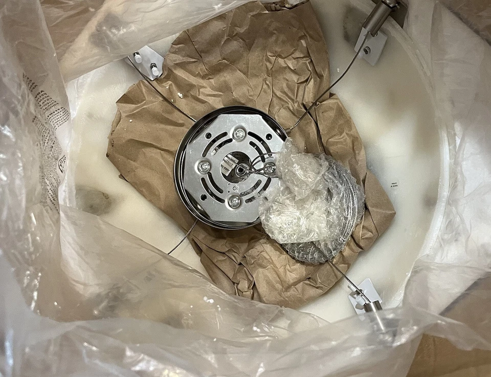 Pingente de rocha Justice Design 21” 3 luzes alabastro Chandlier ALR-9621-35-NCKL novo - Imagem 3 de 4