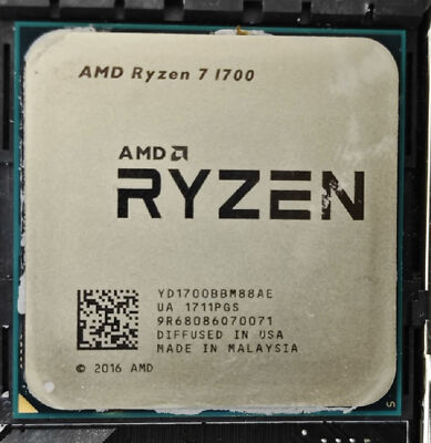 AMD Ryzen R7 1700 8-core 16-thread 16MB 65W AM4 3.00GHz CPU processor