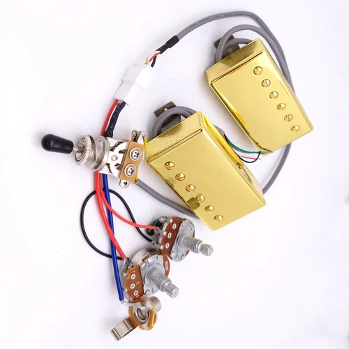 498R 498T Guitar Alnico V Pickups 4C with 1V1T Wiring Harness for Gibson Guitar