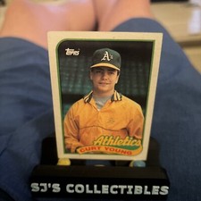 Curt Young Baseball Card -- 1989 Topps #641 -- Oakland Athletics A's RARE