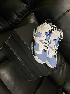 NIKE AIR JORDAN 6 RETRO (GS) university blue Size 5Y 384665 410 | eBay