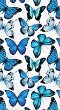 (2) Paper Guest/Buffet Napkins for Decoupage/Mixed Media - More Blue Butterflies