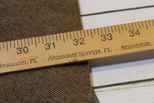 Vtg Ralph Lauren Tan 100% Wool Herringbone Sheath Dress Women's 10 Union Made - Picture 16 of 16