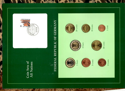 #ad Coin Sets of All Nations Germany w card 2002 UNC 21 EURO 502010521 Cents $18.22