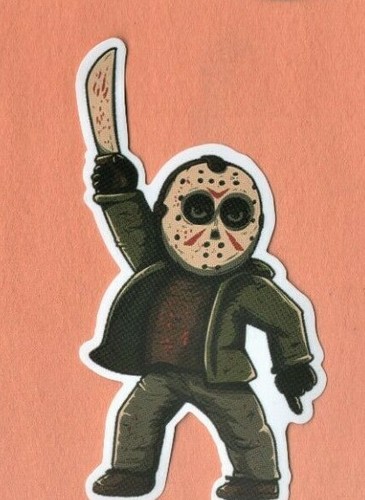 FRIDAY THE 13th STICKERS HORROR gore psycho KILLER Jason Voorees SLASHER classic - Picture 18 of 19