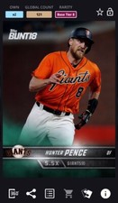 [DIGITAL CARD] TOPPS BUNT 2018 HUNTER PENCE - BASE TIER 8 MINT, SF GIANTS, 121cc