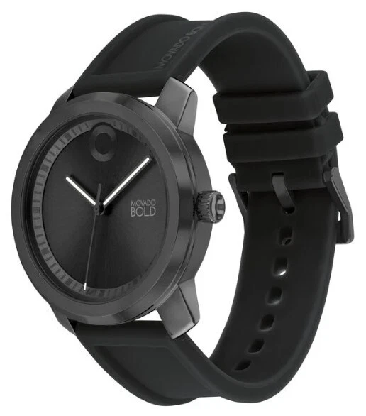 RELÓGIO MASCULINO MOVADO 3601039 TREND PROPEL MOSTRADOR PRETO PULSEIRA DE SILICONE PRETO - Imagem 2 de 4