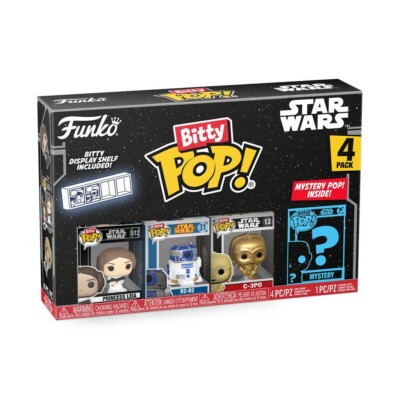 FUNKO BITTY POP STAR WARS PRINCESS LEA 4ER-PACK BITTY HÜLLE ENTHALTEN 0,75'' FIGUR