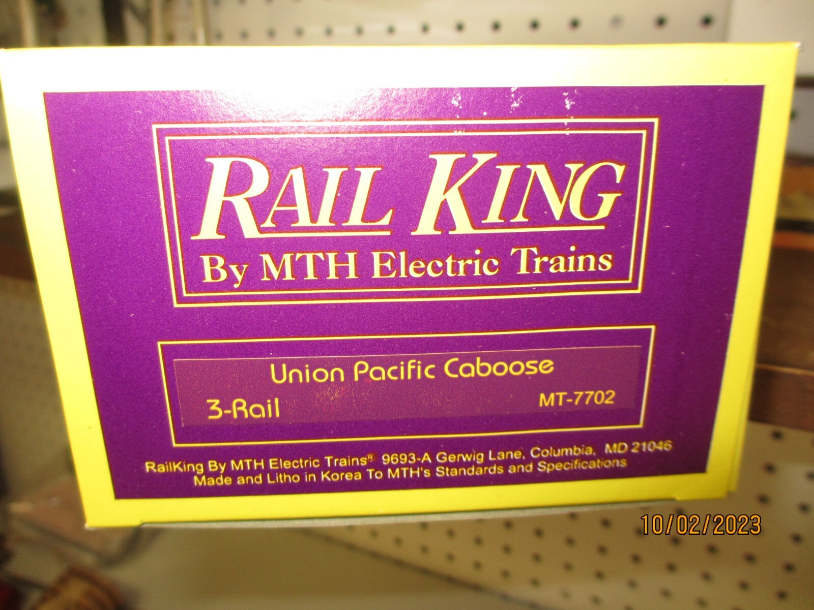 Rail King 7702 Union Pacific Caboose w/Lights New eBay