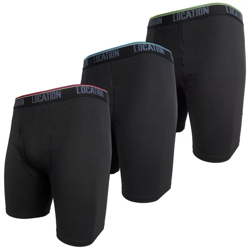 Mens Boxers 3 Pack Sports Longer Leg Boxer Shorts Adults Underwear Set Location - Picture 7 of 29