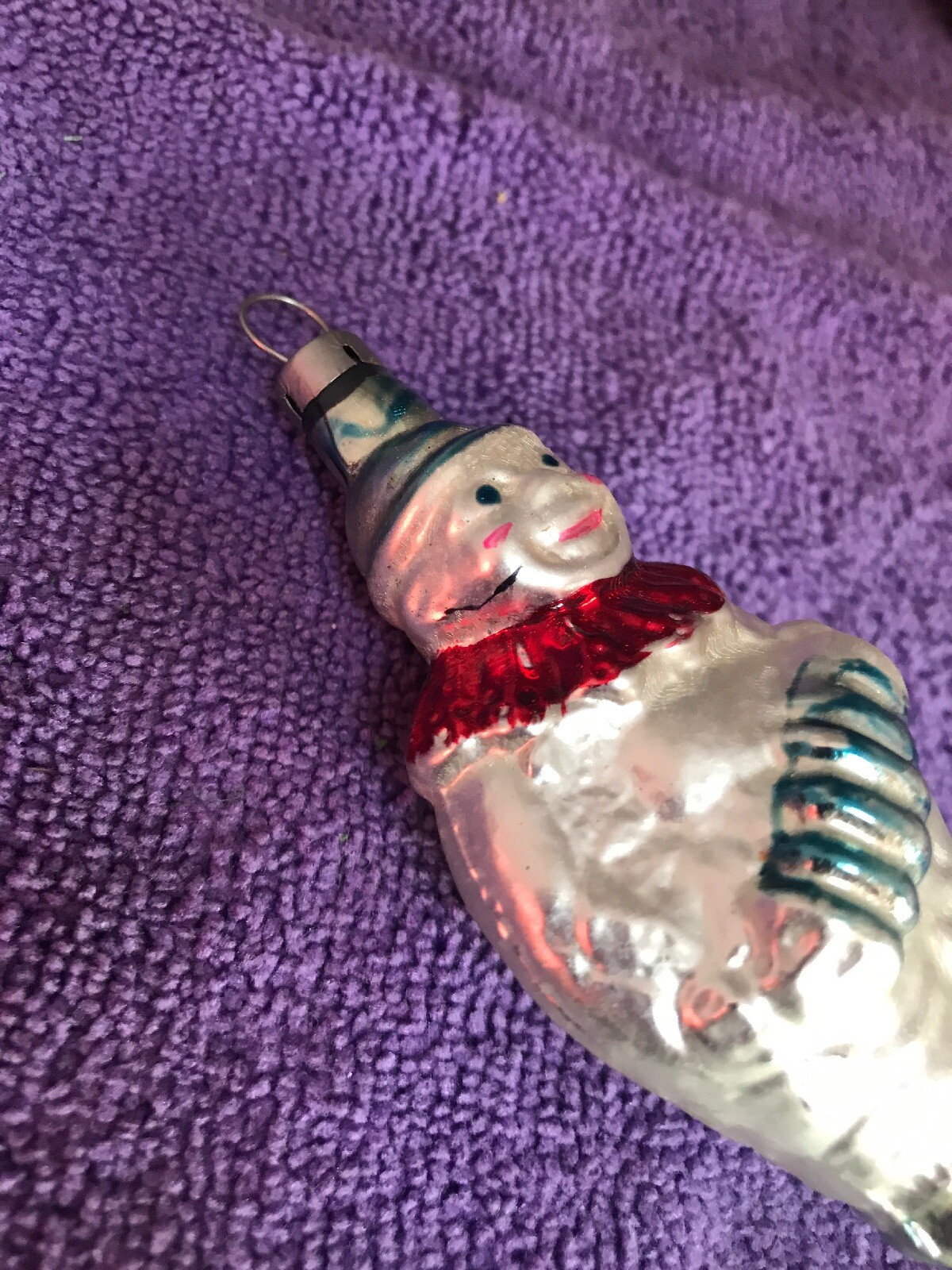 Vintage Christmas Ornament Clown playing Concertina eBay