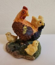 Colorful Resin Chicken / Rooster 3.5" Figurine Farmhouse Decor