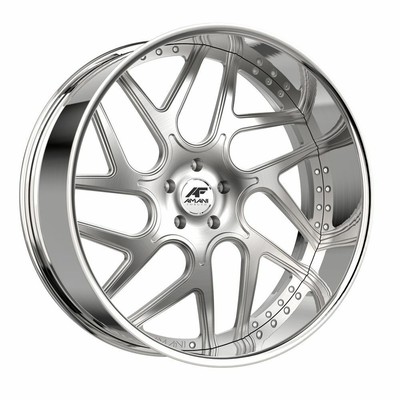 Amani Wheel APOLLO 22x10 5x115/120 20mm Brushed/Chrome; APO2210539R16R20BCX