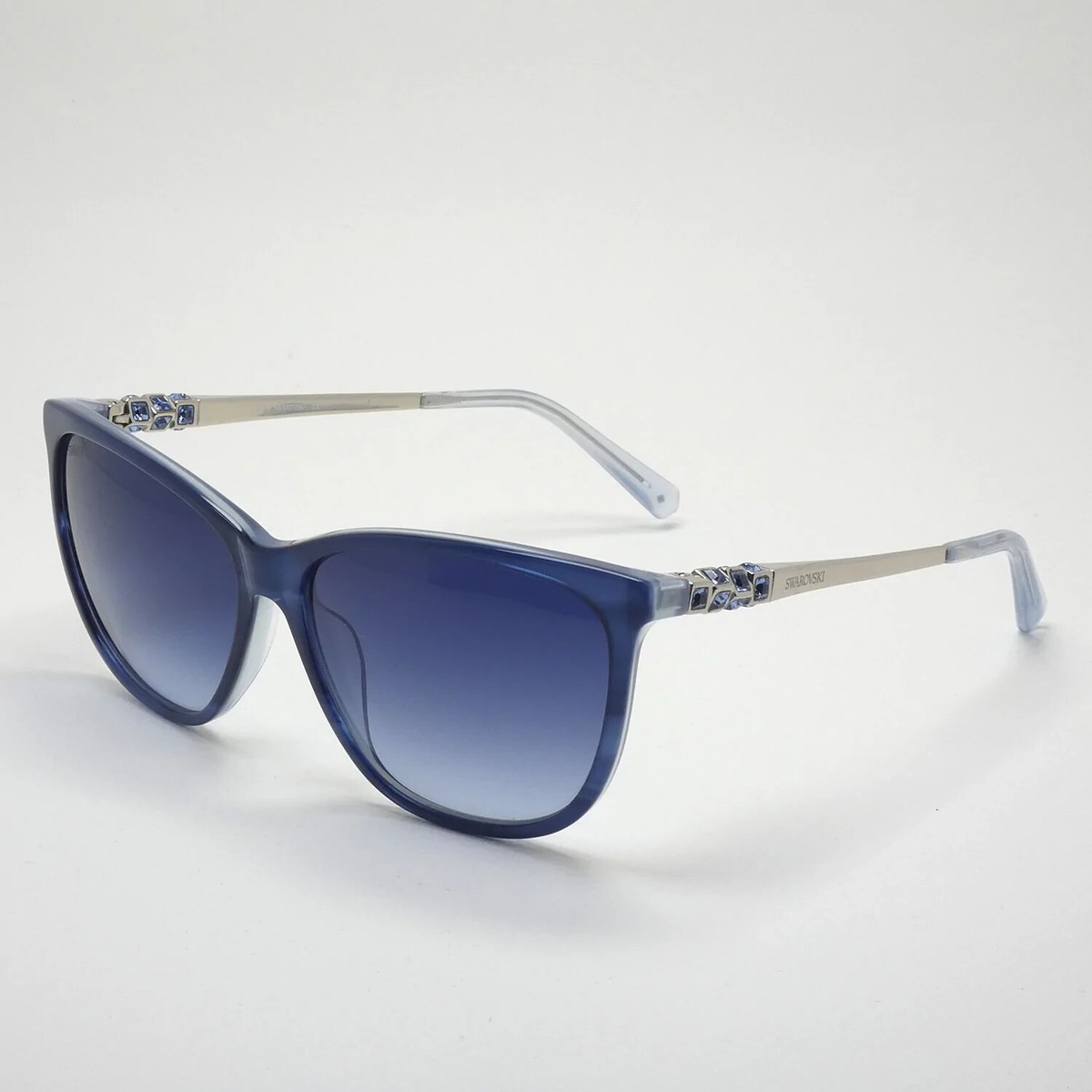 SWAROVSKI SK225 92W Blue Silver Plastic Sunglasses Frame 56  display picture 2