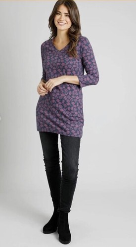 Weird Fish Kimberley 3/4 Sleeve Tunic 2 Colours Stretchy - Picture 2 of 10