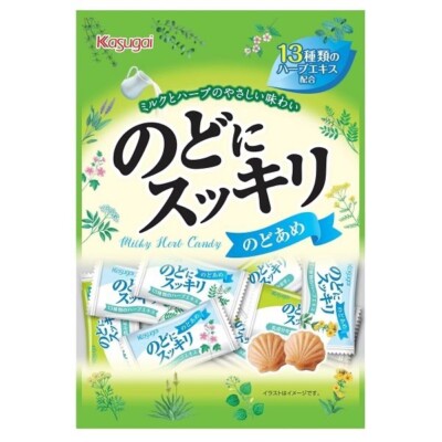 あめ Kasugai Nodo Sukkiri Ame Japanese Milk Lozenge Candy Cough Drops