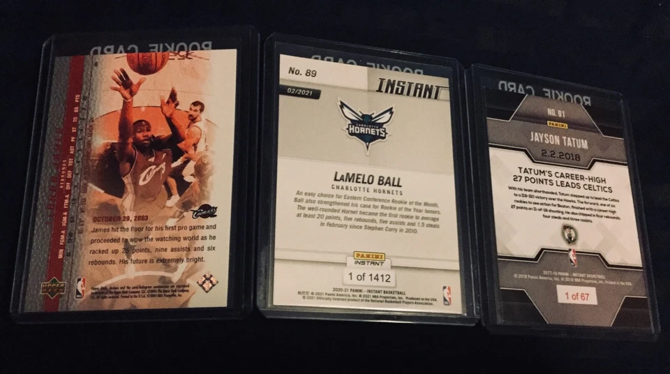 Pelota Lamelo de baloncesto Lebron James Rookie 2003 cubierta superior/1412 J. Tatum/67 SP Foto 4 de 4