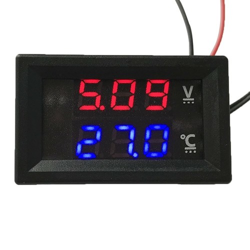 DC 12V 24V LED Display Car Voltage Water Temperature Gauge Voltmeter Thermometer - Bild 3 von 12