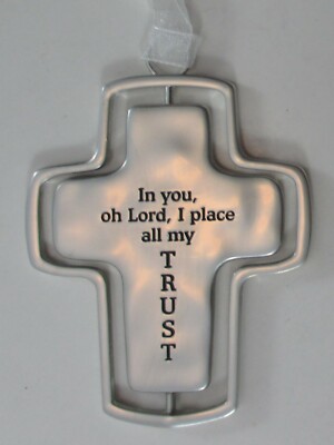 P3 In you oh Lord I place my trust BLESSED BY FAITH 3d Cross Ornament ganz