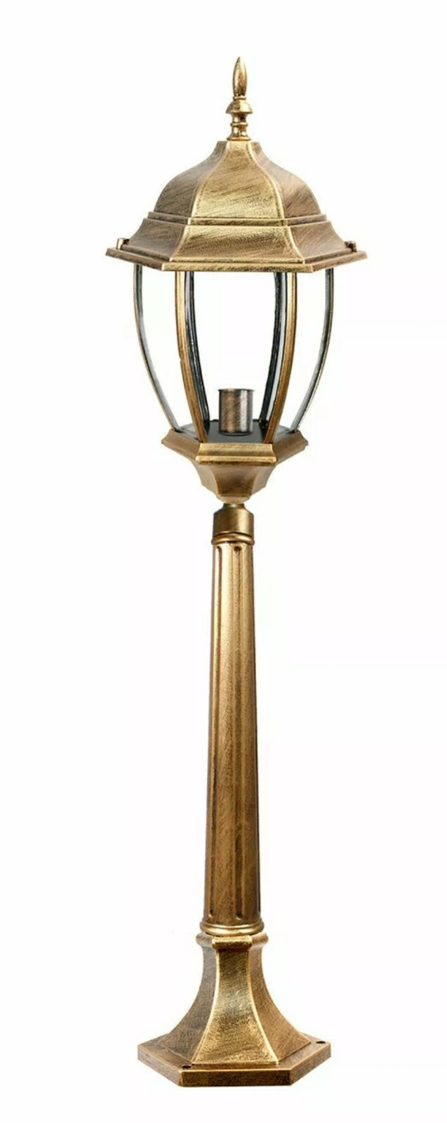 Lanterna Esterno Alluminio Bronzo 87cm | Lampione E27 per Vialetti