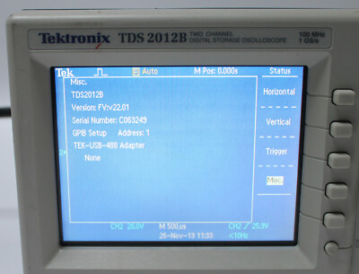 Tektronix TDS2012B 2Channel 100 MHz 1 GS/s Digital Storage
