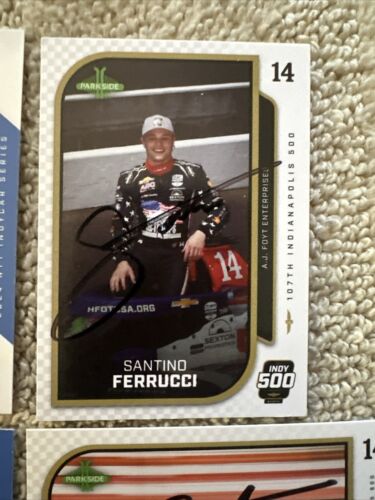 SANTINO FERRUCCI FIRMADO 4 CARTAS EQUIPO AJ FOYT Autógrafo 2024 Parkside Milwaukee - Imagen 3 de 12