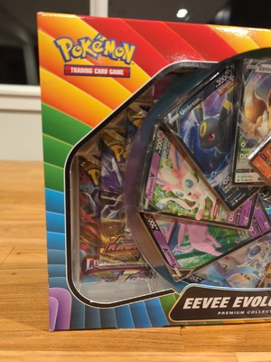 Factory Sealed- Pokemon Eevee Evolutions Premium Collection Card Box 99  cards