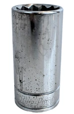 Blue Point Tools BLPLM3823 23mm Metric Deep Socket 3/8" Drive 12 Point Chrome