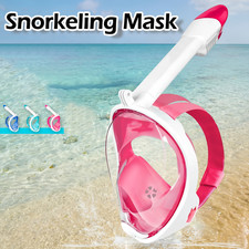 Full-Face Snorkeling Mask Anti-Fog with Adjustable Headband Panoramic View