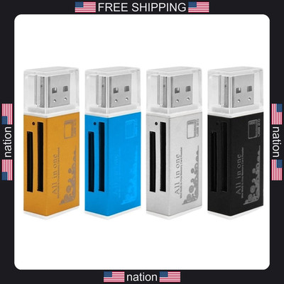 VizGiz 4 Pack SD Card Reader All in One Memory Card Reader Memory Stick pro Duo
