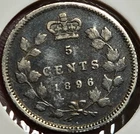 1896 Canada 5 Cents Silver — photo from another recent sale