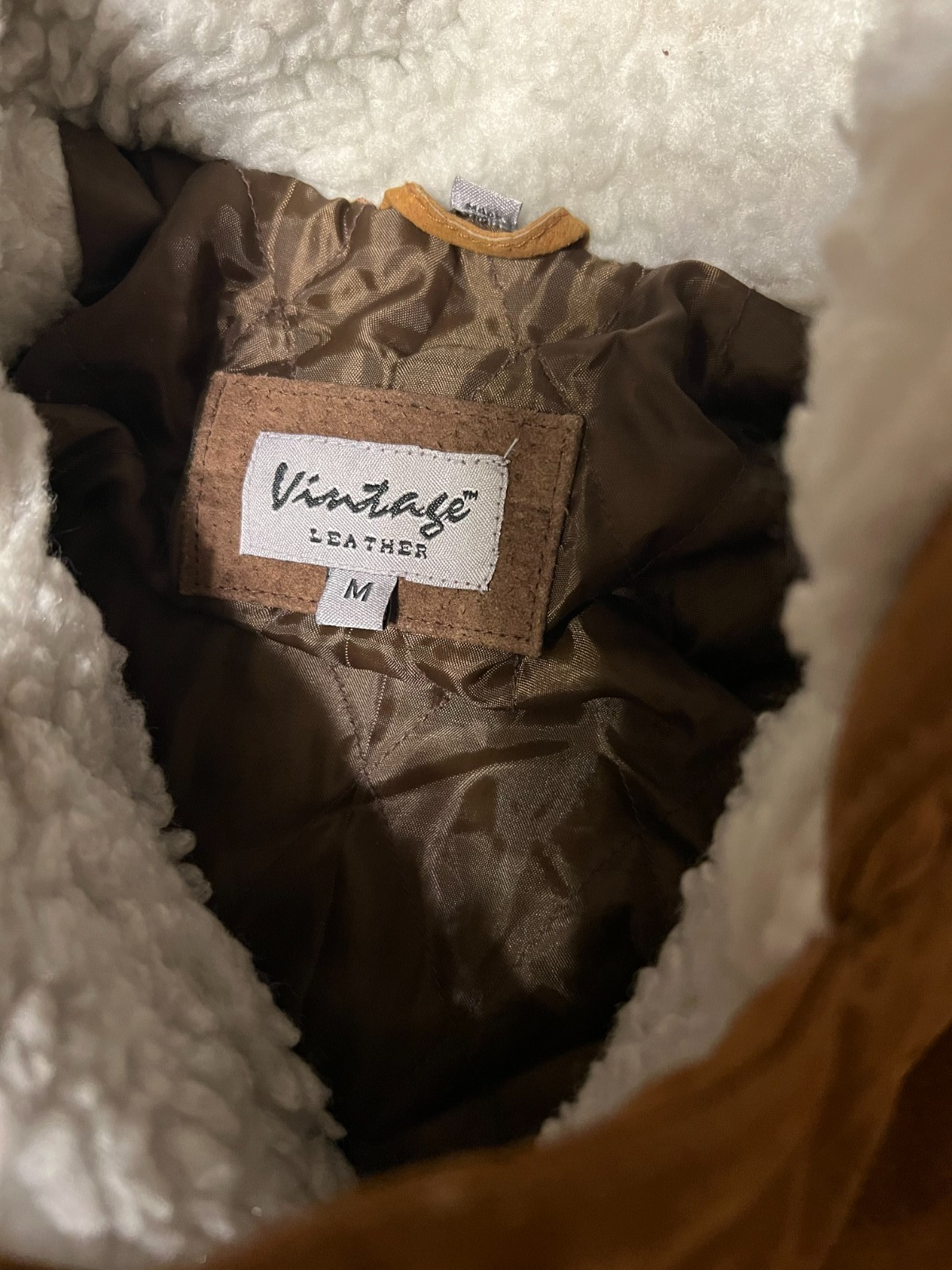 Vintage Aztec theme leather jacket size Medium - image 4