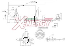 AP XENERGY Stoßdämpfer Vorne Links für FIAT DOBLO Kasten/Kombi (263) Federbein