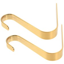 2 Pcs Fireplace Stocking Holders Hooks Iron Mantel Holiday Shelf