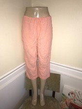 CHICO'S DESIGN 100 COTTON SIZE: 1 junior's capri pull on pink vintage pants