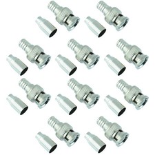 10 x BNC Male Crimp Plug Coaxial Cable Adapter Connector RG58/U