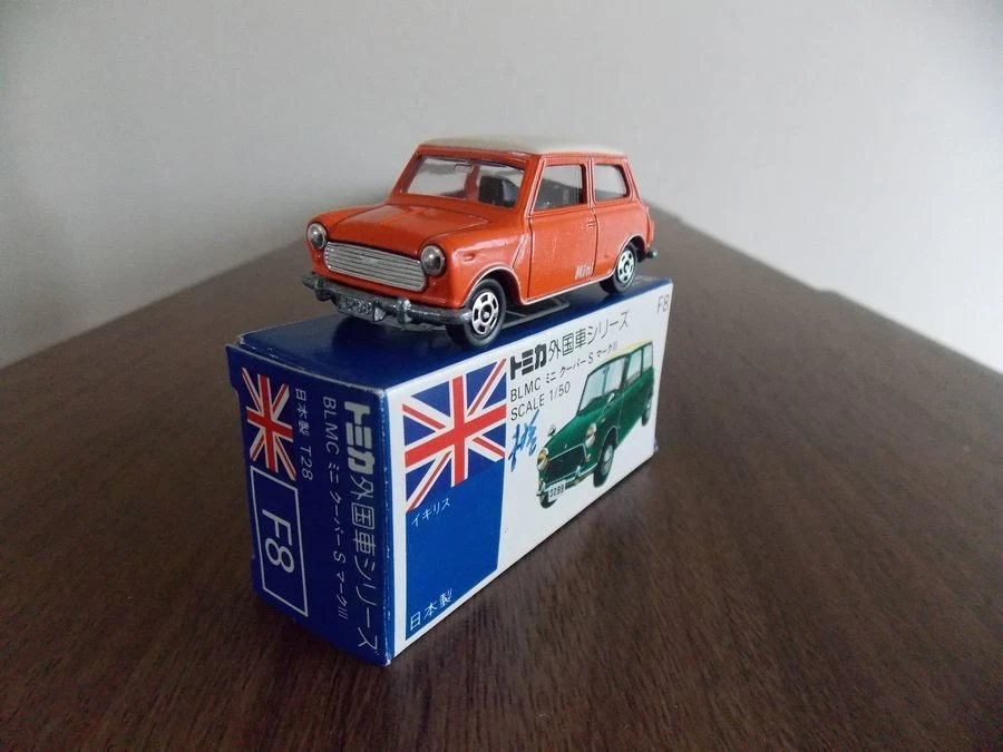 Tomica Blue Box F8 BLMC Mini Cooper S Mark III Orange Model 1/50 Made in Japan - Image 3 of 4