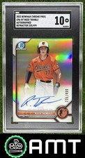 Reed Trimble SGC 10 2022 Bowman Chrome 235/499 Prospect Auto Refractor Orioles