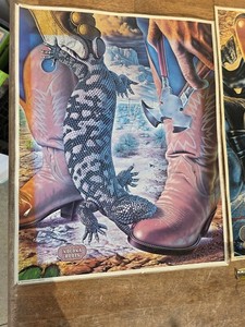 Lot of 3 Vintage NOCONA Cowboy Boots Posters 