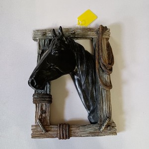 Western Style 3D Horse Picture Frame Wall Hanging Country Farmhouse 