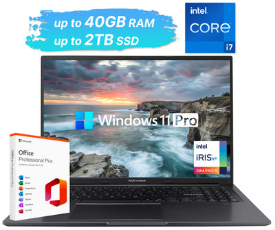 2026 ASUS Vivobook Laptop 16'' Intel i7-1355U, Up to 40GB RAM 2TB SSD, Win 11 Pro