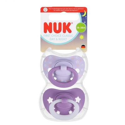 4008600447368 Nuk Smoczek UspokajajĄcy 2 Elementy 18-36m First Choice D N Fiolet
