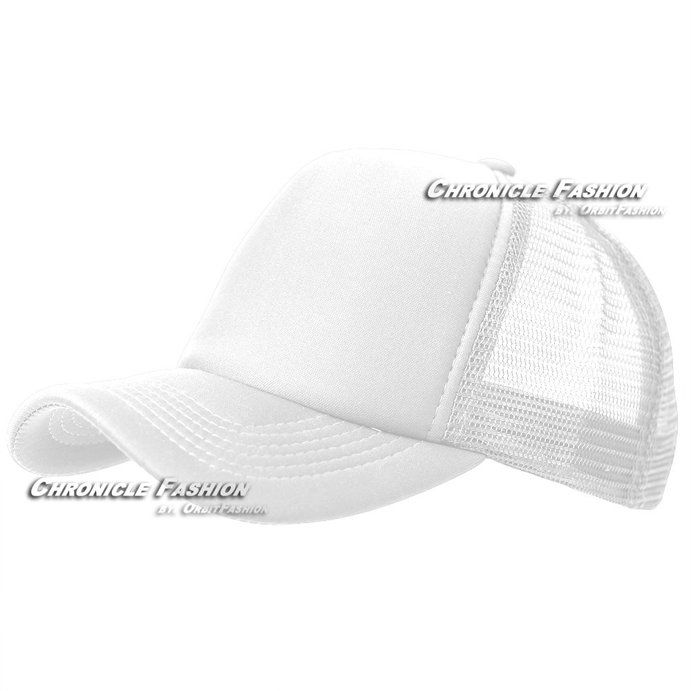 Mesh Snapback Plain Foam Baseball Cap Adjustable Blank Mens 
