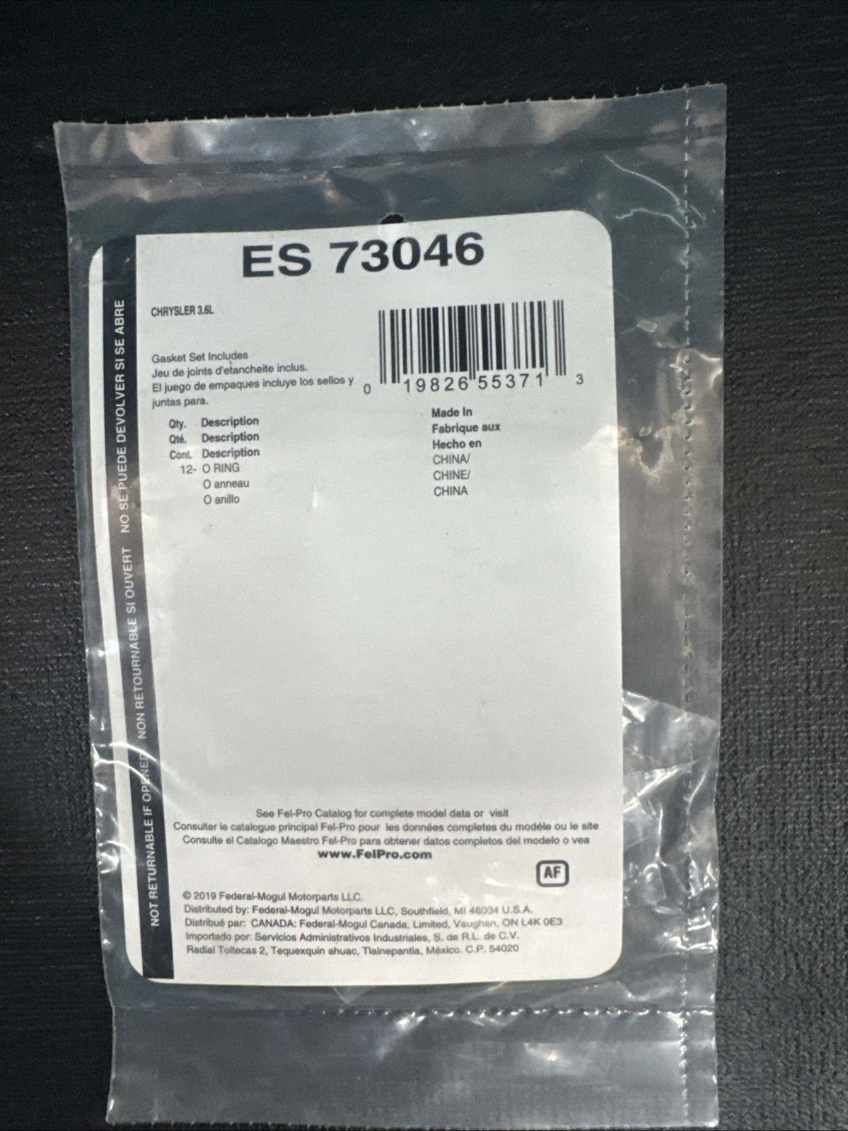 Fel-Pro ES 73046 Fuel Injector O-Ring Kit