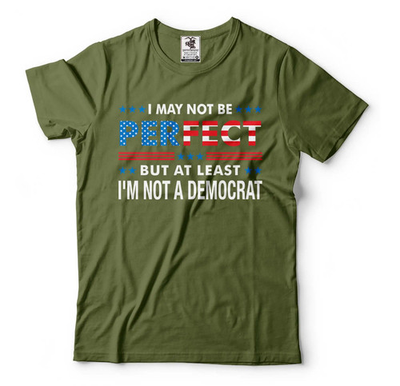 #ad At Least I#x27;m Not A Democrat Shirt Pro Trump 2024 Funny Anti Biden Republican Tee $19.99