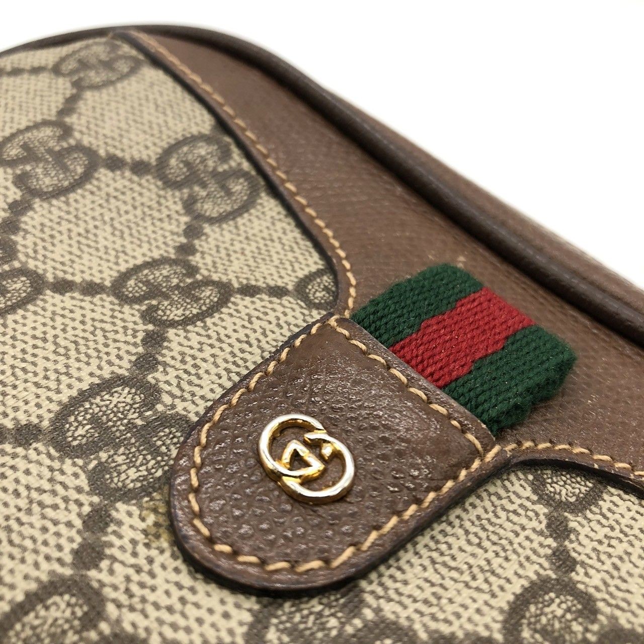 GUCCI Old Gucci 007 754 6112 Shoulder Bag GG Canvas Leather Brown Sherry Japan thumbnail 3