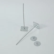 100pcs Insulation Board Fixing Nails 100mm (4") with 20mm (0.8") Base & Washers