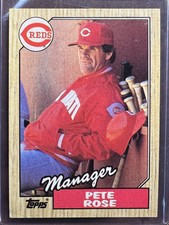 Multi-error 1987 Topps Pete Rose Cincinnati Reds #393 RARE Baseball Card