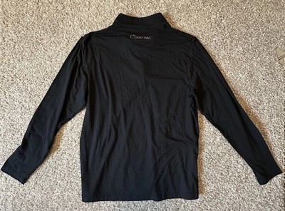 Travis Mathew Wander Lust Quarter Zip Top Size L Black Long Sleeves Lightweight